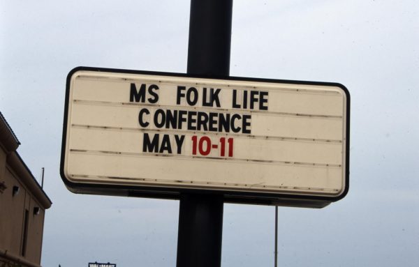 Folklife Conference sign