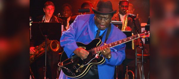 Blues guitarist "King" Edward Antoine, Jackson, Mississippi