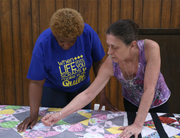 quilters Stephanie Jones and Rhonda Blasingame, from Jackson, Mississippi