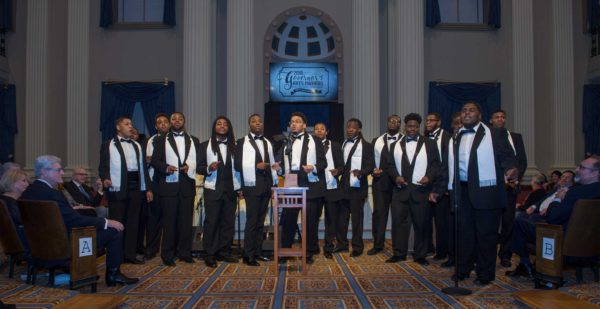 Utica Jubilee Singers performing at Governor's Arts Awards, February 2018