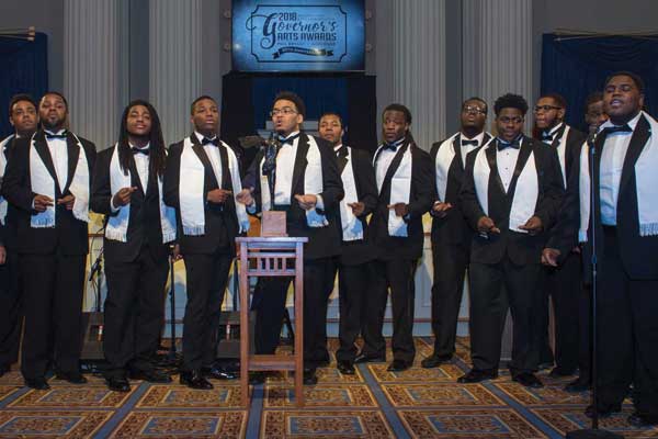 Utica Jubilee Singers performing at Governor's Arts Awards, February 2018