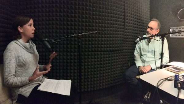 Artist Carlyle Wolfe being interviewed by Malcolm White for the Mississippi Arts Hour radio show