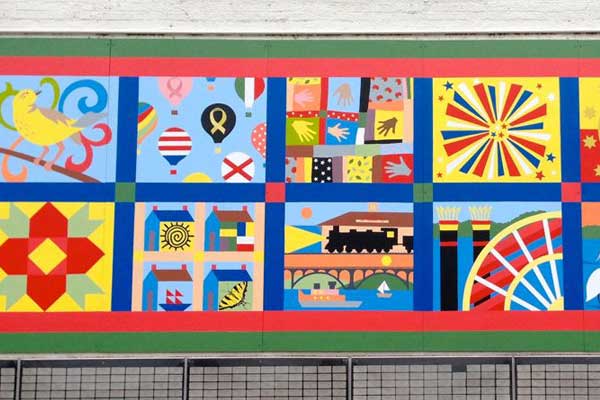quilt mural by Markus Tracy