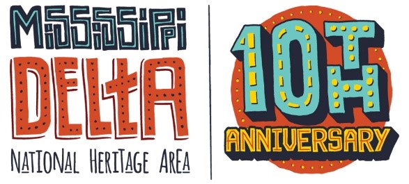 Logo for the Mississippi Delta National Heritage Area's 10th anniversary
