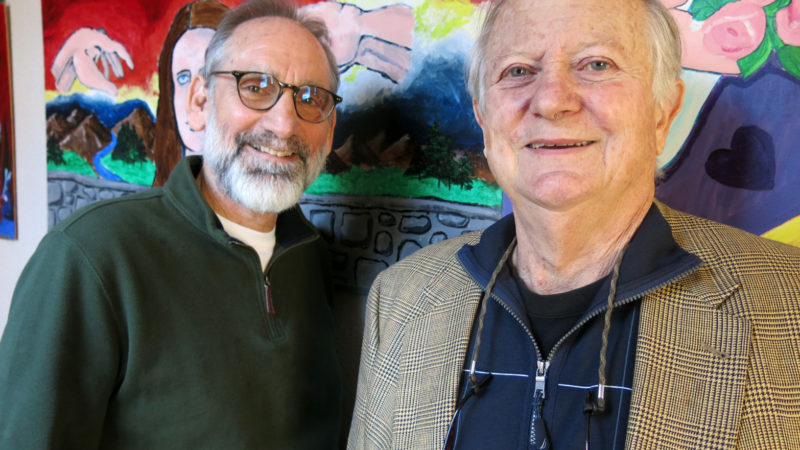 Malcolm White and artist Ke Francis