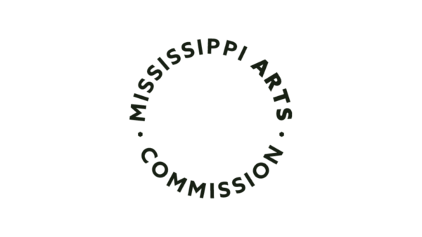 MAC logo animated logo. A flower blooms in the center of a circle of text that says Mississippi Arts Commission