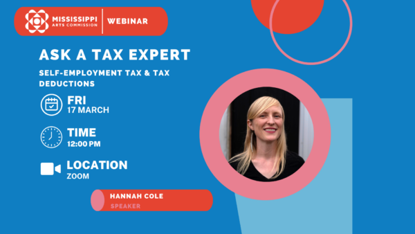 Ask A Tax Expert Self Employment Tax March 17 at noon on Zoom