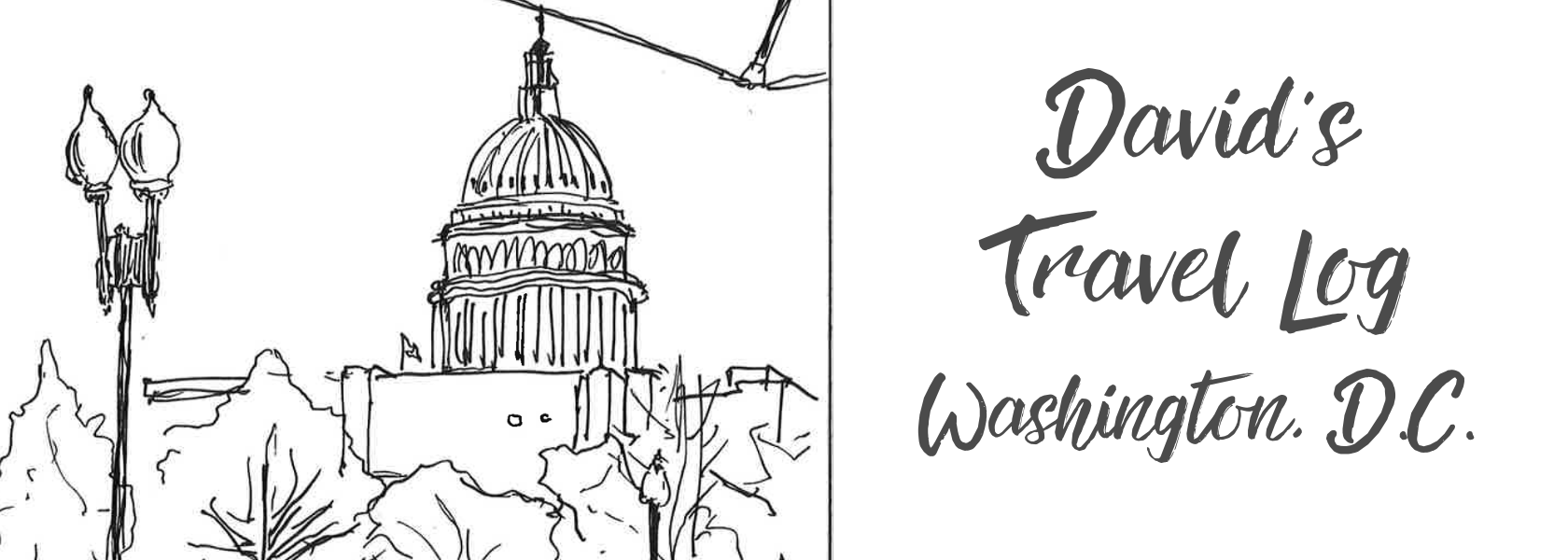 David's Travel Log Washington, D.C. sketch of the U.S. Capitol