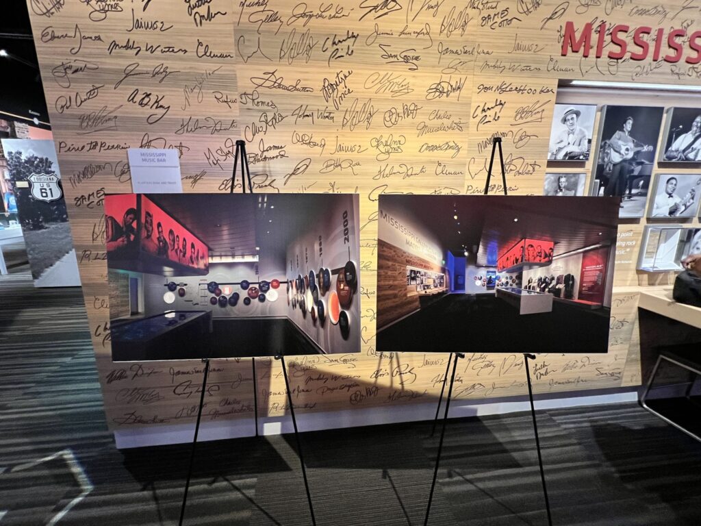 Before and after images of the GRAMMY Museum Gallery
