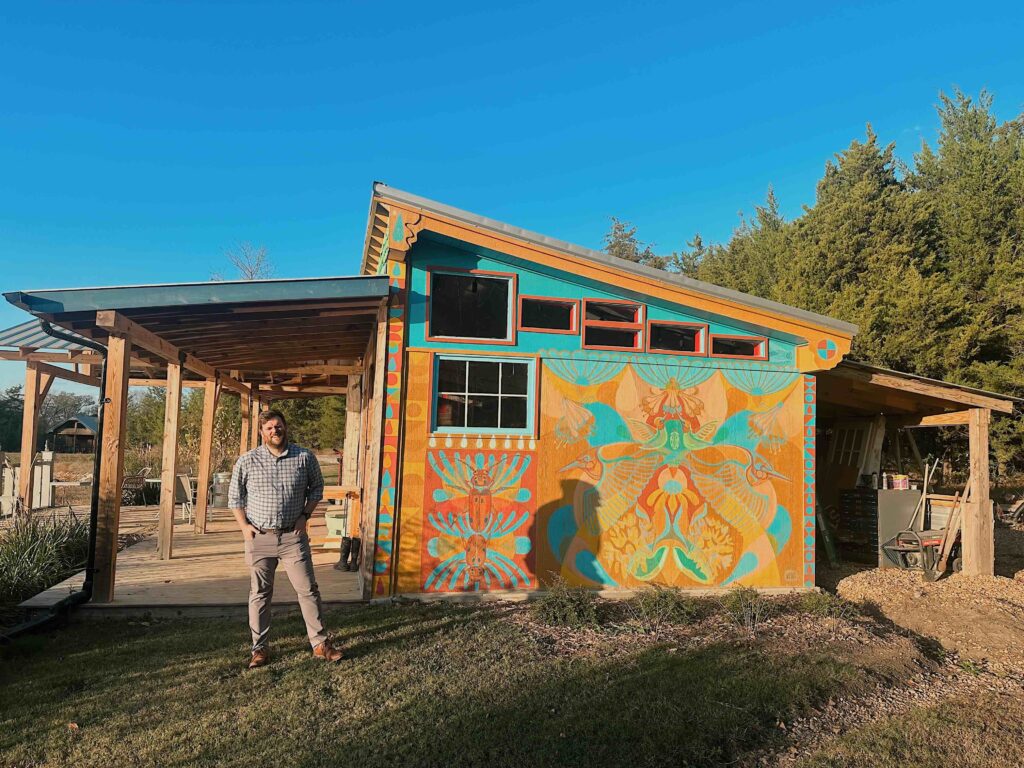 Daivd Lewis outside of Joe MacGown's Studio