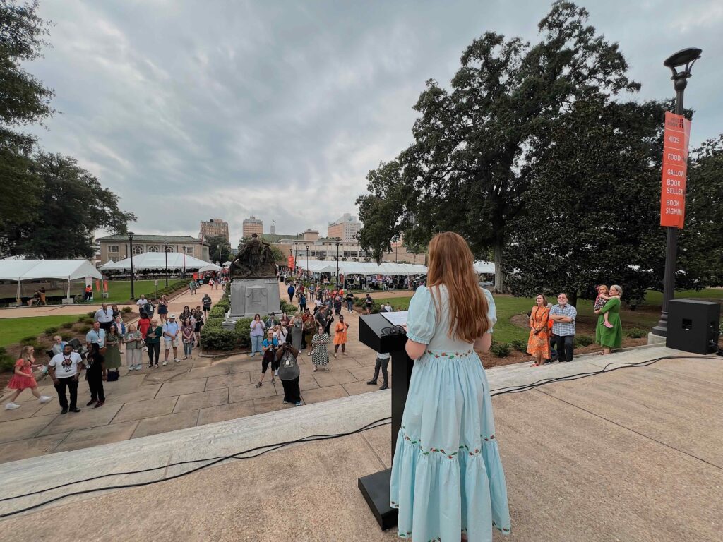 Mississippi Writer's Trail marker unveiling at the Mississippi Book Festival