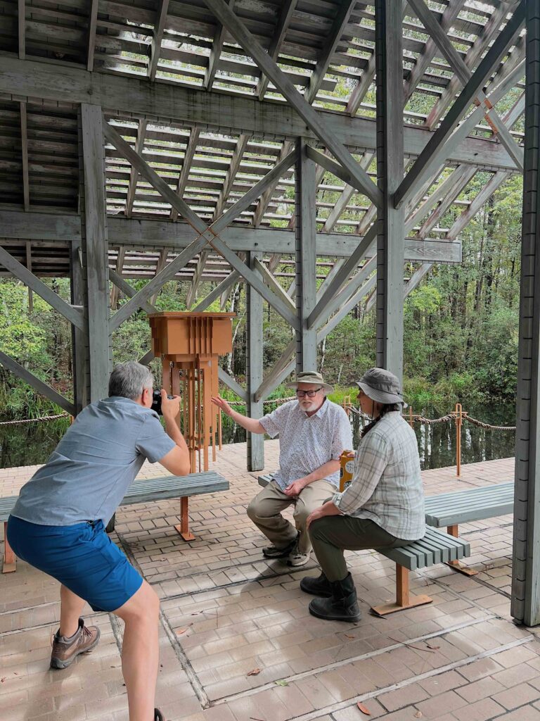 Ron Rodenmeyer, Robert Poore, and Robin Whitfield and Crosby Arboretum